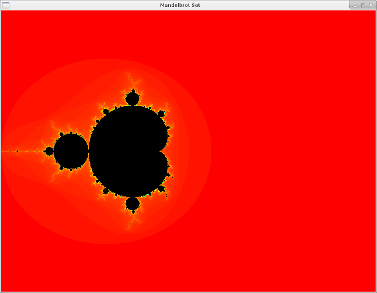 Mandelbrot Set in colour with 1000 iterations