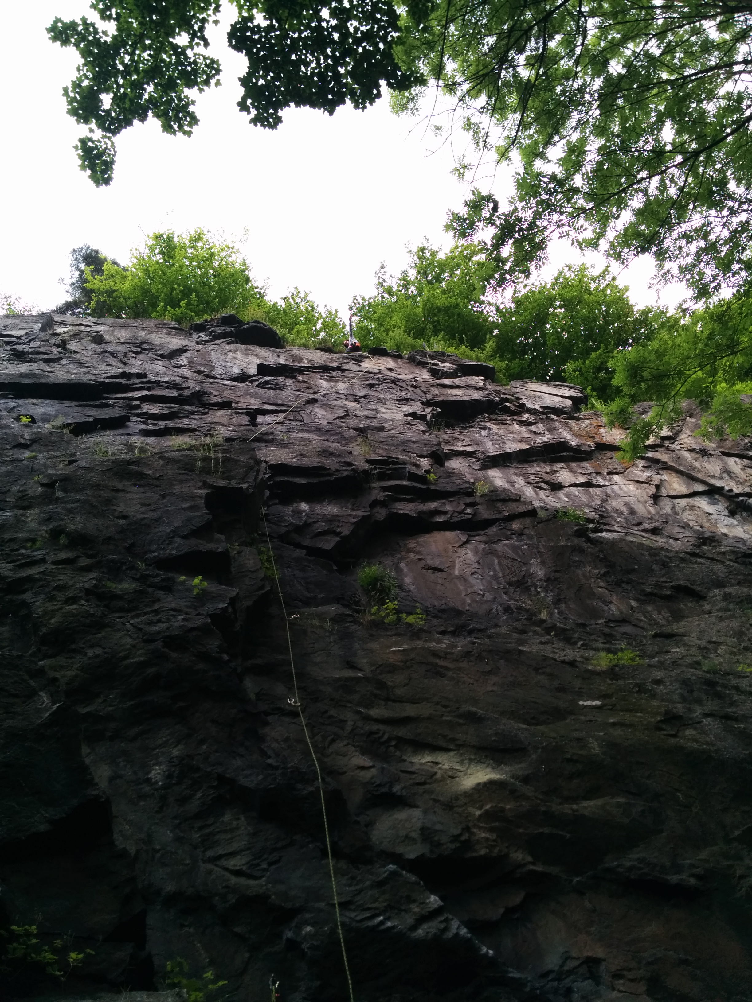 My first independent lead climb on a rock